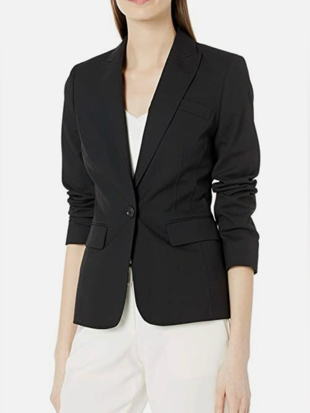 Jones New York Black Women's Single-Button Blazer | Size 16